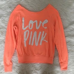 Neon Orange VS PINK Slouchy Crew *EUC* Large